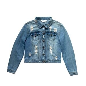 Highway Jeans Grunge Distressed Denim Jacket